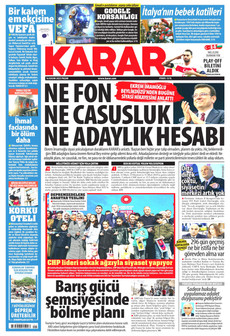KARAR 16 Kasım 2025 gazete manşeti
