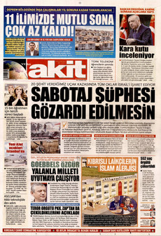YENİ AKİT 18 Kasım 2025 gazete manşeti