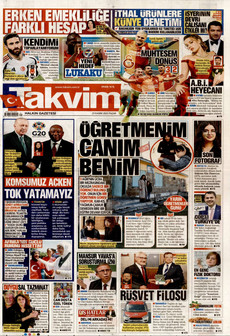 TAKVİM 23 Kasım 2025 gazete manşeti
