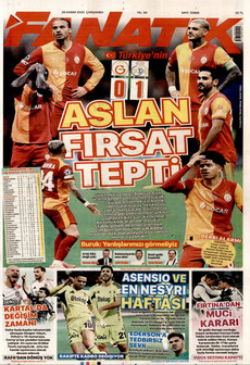 FANATİK 26 Kasım 2025 gazete manşeti