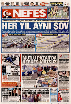 NEFES 28 Kasım 2025 gazete manşeti