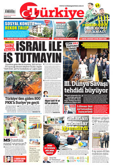 TÜRKİYE GAZETESİ 28 Kasım 2025 gazete manşeti