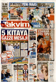 TAKVİM 28 Kasım 2025 gazete manşeti