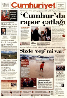 CUMHURİYET 13 Aralık 2025 gazete manşeti