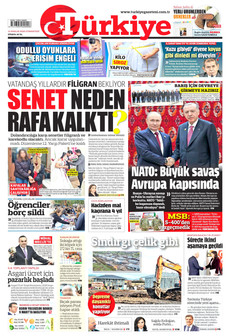 TÜRKİYE GAZETESİ 13 Aralık 2025 gazete manşeti