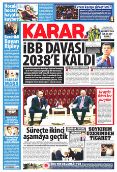 KARAR 13 Aralık 2025 gazete manşeti