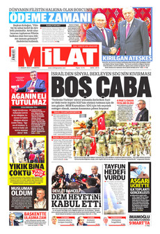 MİLAT 13 Aralık 2025 gazete manşeti