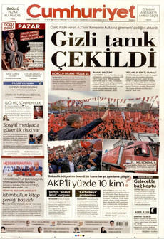 CUMHURİYET 14 Aralık 2025 gazete manşeti