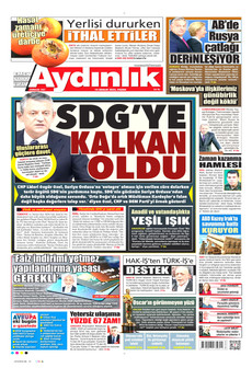AYDINLIK GAZETESİ 14 Aralık 2025 gazete manşeti