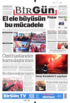 BİRGÜN 14 Aralık 2025 gazete manşeti