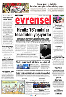 EVRENSEL 14 Aralık 2025 gazete manşeti