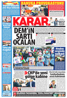 KARAR 15 Aralık 2025 gazete manşeti