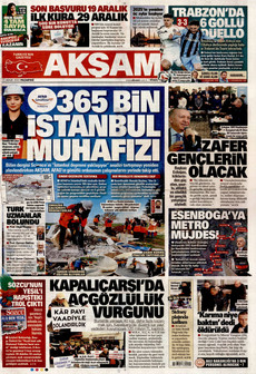 AKŞAM 15 Aralık 2025 gazete manşeti