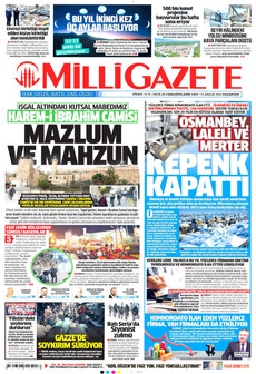 MİLLİ GAZETE 15 Aralık 2025 gazete manşeti
