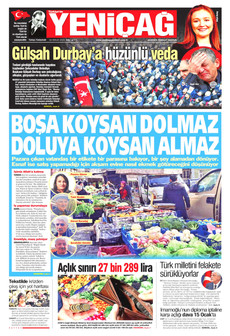 YENİÇAĞ 16 Aralık 2025 gazete manşeti