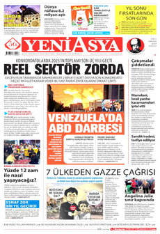 YENİ ASYA 4 Ocak 2026 gazete manşeti