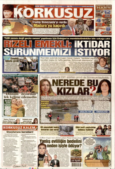 KORKUSUZ 4 Ocak 2026 gazete manşeti