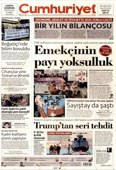 CUMHURİYET 6 Ocak 2026 gazete manşeti