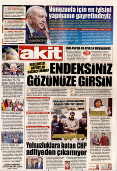 YENİ AKİT 6 Ocak 2026 gazete manşeti