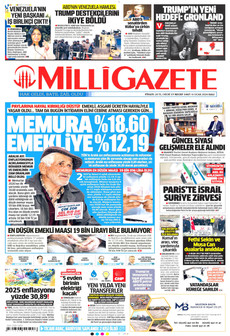 MİLLİ GAZETE 6 Ocak 2026 gazete manşeti
