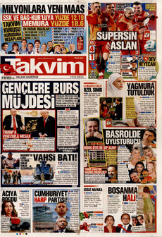 TAKVİM 6 Ocak 2026 gazete manşeti