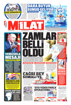 MİLAT 6 Ocak 2026 gazete manşeti