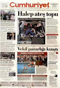 CUMHURİYET 9 Ocak 2026 gazete manşeti