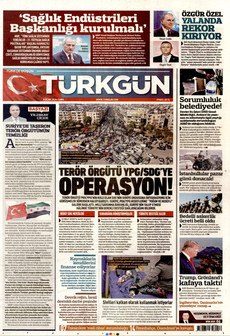 TÜRKGÜN 9 Ocak 2026 gazete manşeti