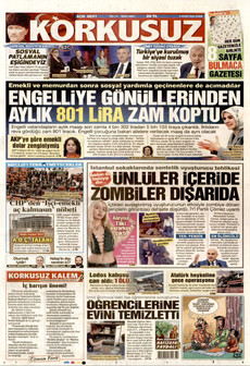 KORKUSUZ 9 Ocak 2026 gazete manşeti