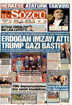 SÖZCÜ 10 Ocak 2026 gazete manşeti