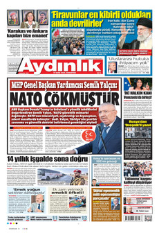 AYDINLIK GAZETESİ 10 Ocak 2026 gazete manşeti