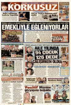 KORKUSUZ 10 Ocak 2026 gazete manşeti