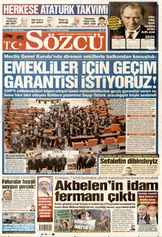 SÖZCÜ 11 Ocak 2026 gazete manşeti