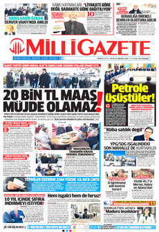 MİLLİ GAZETE 11 Ocak 2026 gazete manşeti