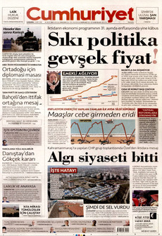 CUMHURİYET 4 Şubat 2026 gazete manşeti