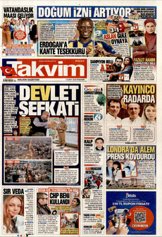 TAKVİM 5 Şubat 2026 gazete manşeti