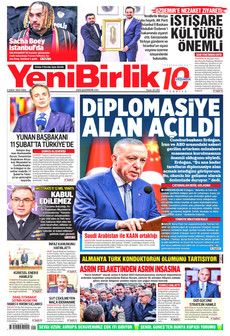 YENİBİRLİK 6 Şubat 2026 gazete manşeti