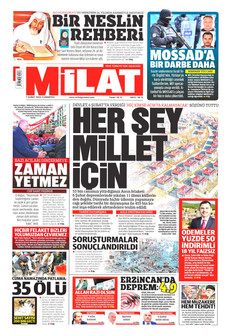 MİLAT 7 Şubat 2026 gazete manşeti