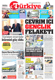 TÜRKİYE GAZETESİ 8 Şubat 2026 gazete manşeti