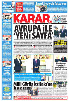 KARAR 8 Şubat 2026 gazete manşeti