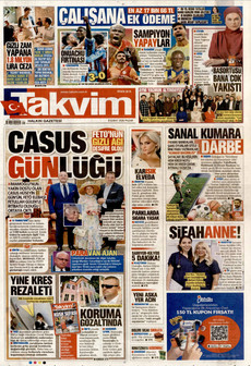 TAKVİM 8 Şubat 2026 gazete manşeti
