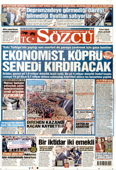 SÖZCÜ 9 Şubat 2026 gazete manşeti