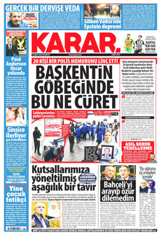 KARAR 9 Şubat 2026 gazete manşeti