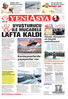 YENİ ASYA 9 Şubat 2026 gazete manşeti