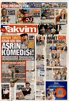 TAKVİM 9 Şubat 2026 gazete manşeti