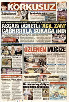 KORKUSUZ 9 Şubat 2026 gazete manşeti