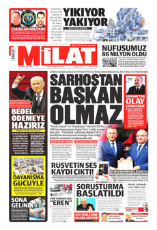 MİLAT 10 Şubat 2026 gazete manşeti