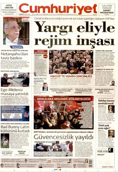 CUMHURİYET 12 Şubat 2026 gazete manşeti