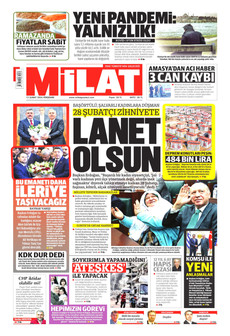 MİLAT 12 Şubat 2026 gazete manşeti