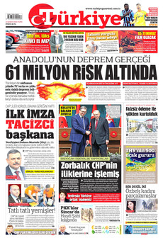 TÜRKİYE GAZETESİ 13 Şubat 2026 gazete manşeti